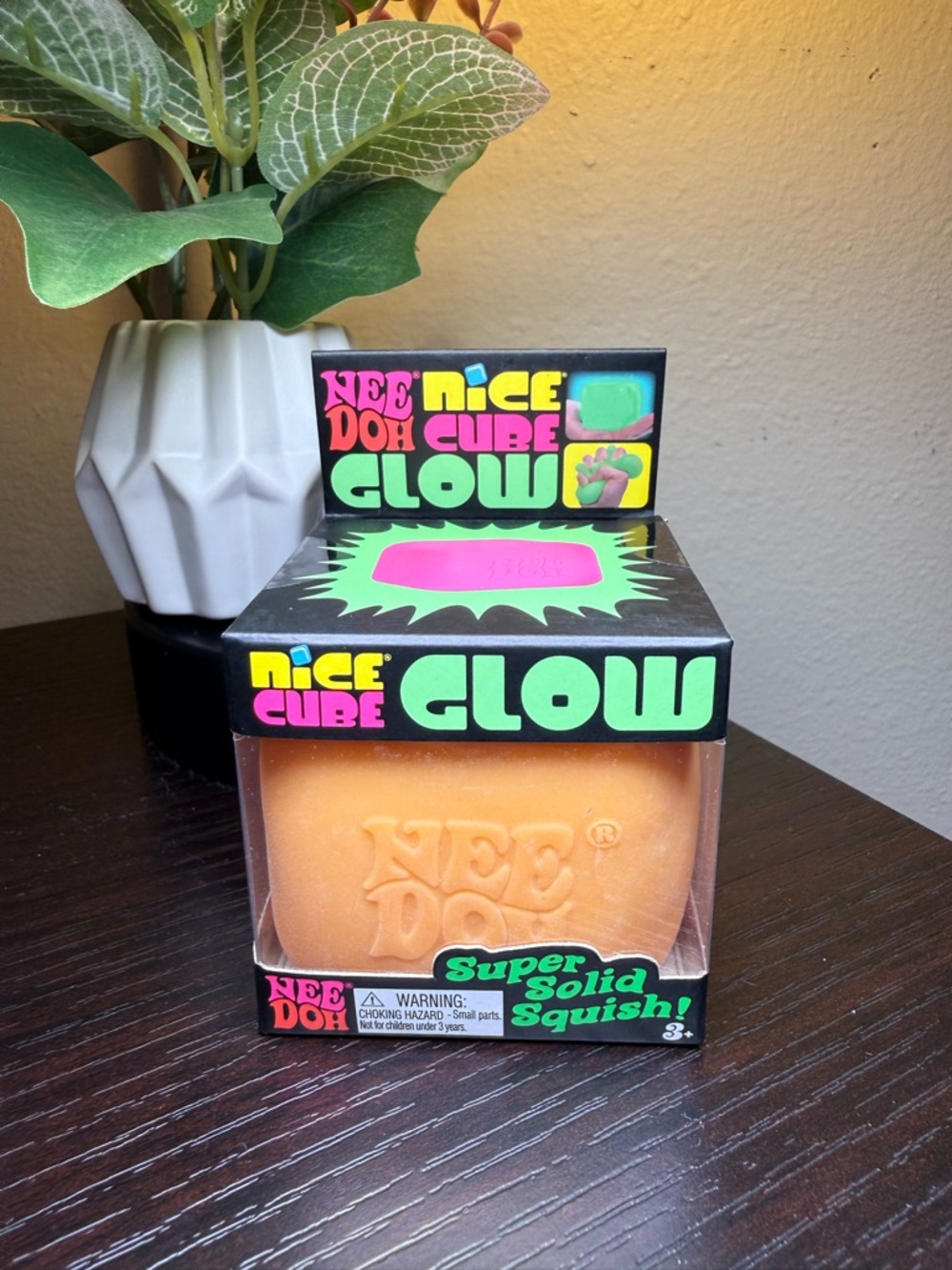 NEEDOH Nice Cube Glow Orange Super Solid Squish Toy
